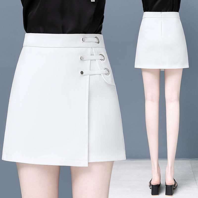Skirt women's summer 2023 new a-line temperament skirt high waist professional one-step bag hip skirt white short skirt