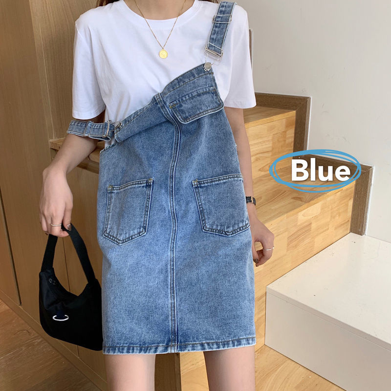 年新款夏季大碼牛仔背帶裙女吊帶連衣裙夏天減齡顯瘦胖mm裙子