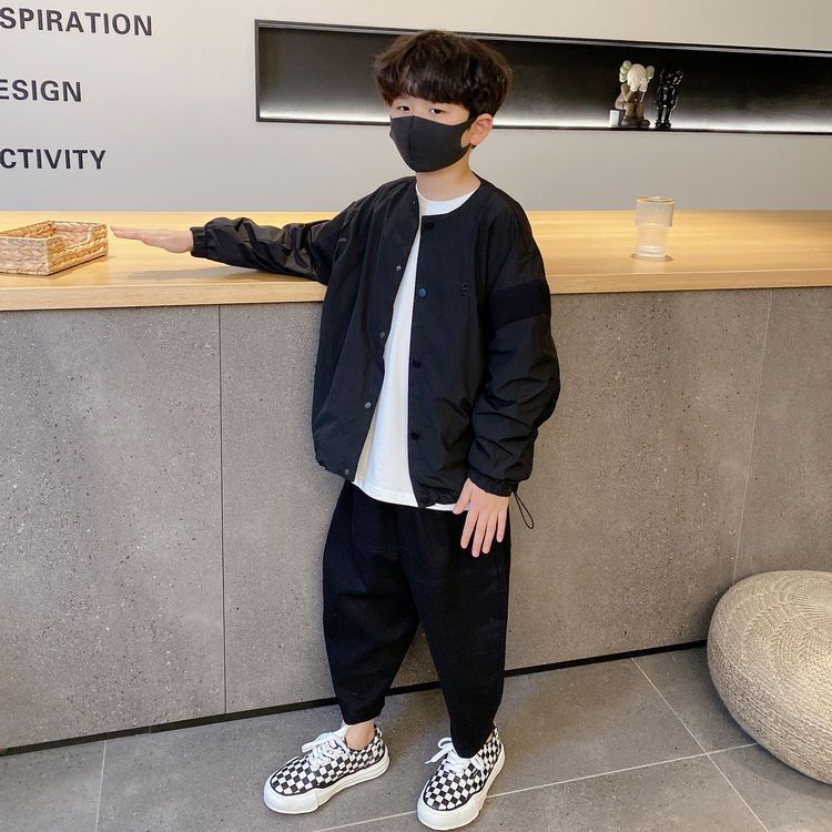 男童外套2023春秋款外套兒童帥氣棒球服中大童上衣學生夾克潮男款
