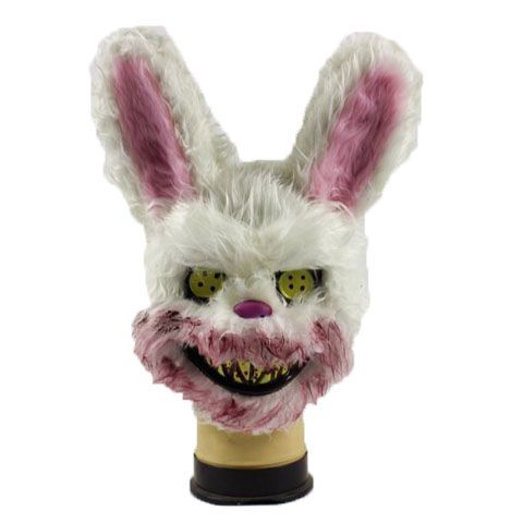 抖音同款血腥兔子面具cos兔人杀手兔面具万圣节恐怖面具 兔脸面具