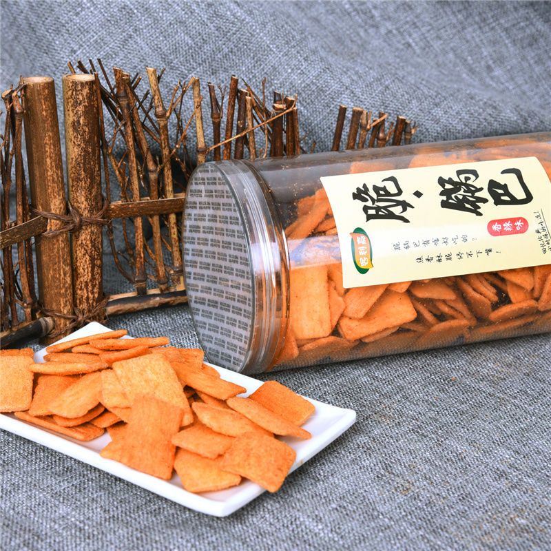 88787-桶装脆锅巴3桶630克网红小吃脆锅巴休闲食品宿舍零食桶装特产锅巴-详情图