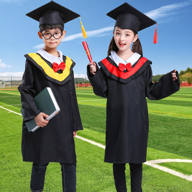 儿童博士服幼儿园小学生毕业照礼服套装学士袍博士帽演出服表演服