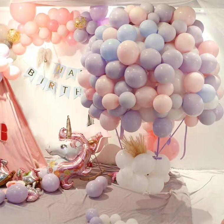 Macaron balloon thickening wedding wedding net red scene layout decoration explosion-proof children's birthday balloon party