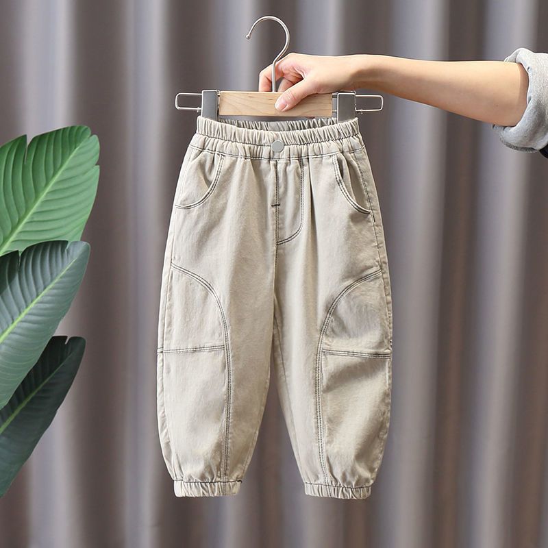 Children's pants  spring and autumn children's wear boys' overalls handsome children's casual pants Korean baby loose pants