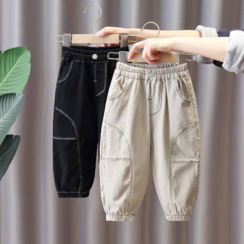 Children's pants  spring and autumn children's wear boys' overalls handsome children's casual pants Korean baby loose pants