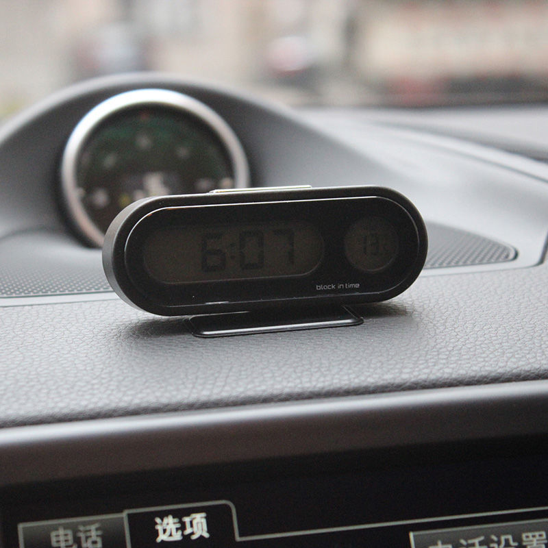 车载电子钟时间表汽车多功能电子时钟夜光车内中控台温度计显示器