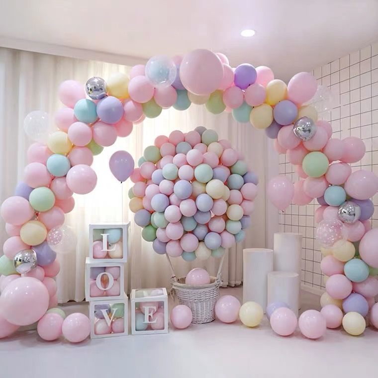 Macaron balloon thickening wedding wedding net red scene layout decoration explosion-proof children's birthday balloon party