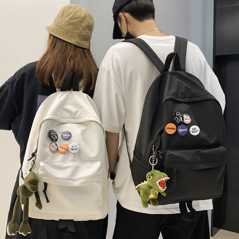 Trendy brand backpack men's simple large-capacity travel backpack casual Japanese junior high school student high school college student school bag