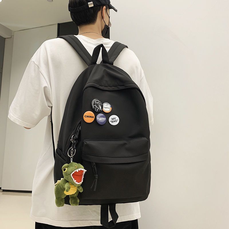 Trendy brand backpack men's simple large-capacity travel backpack casual Japanese junior high school student high school college student school bag