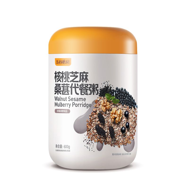 75862-五谷磨房核桃芝麻桑葚代餐粥600g黑芝麻五谷营养饱腹代餐粥【9月17日发完】-详情图