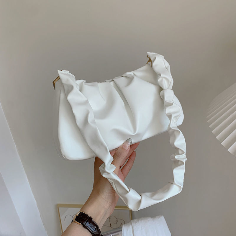 法國小眾設計2021新款氣質百搭腋下包褶皺小包包高級感ins單肩包