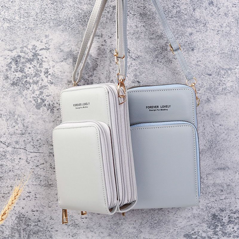 New mobile phone bag women can touch screen fashion all-match small messenger bag card bag large capacity mini small bag wallet women