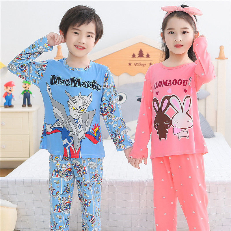 3-14 years old children's underwear set big boys and girls autumn and winter autumn clothes and johns boys and girls thin section long-sleeved pajamas