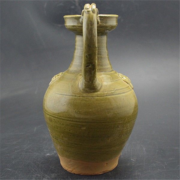 西晋越窑青釉双耳龙尊真越窑出土古瓷器古玩古董收藏品装饰摆件