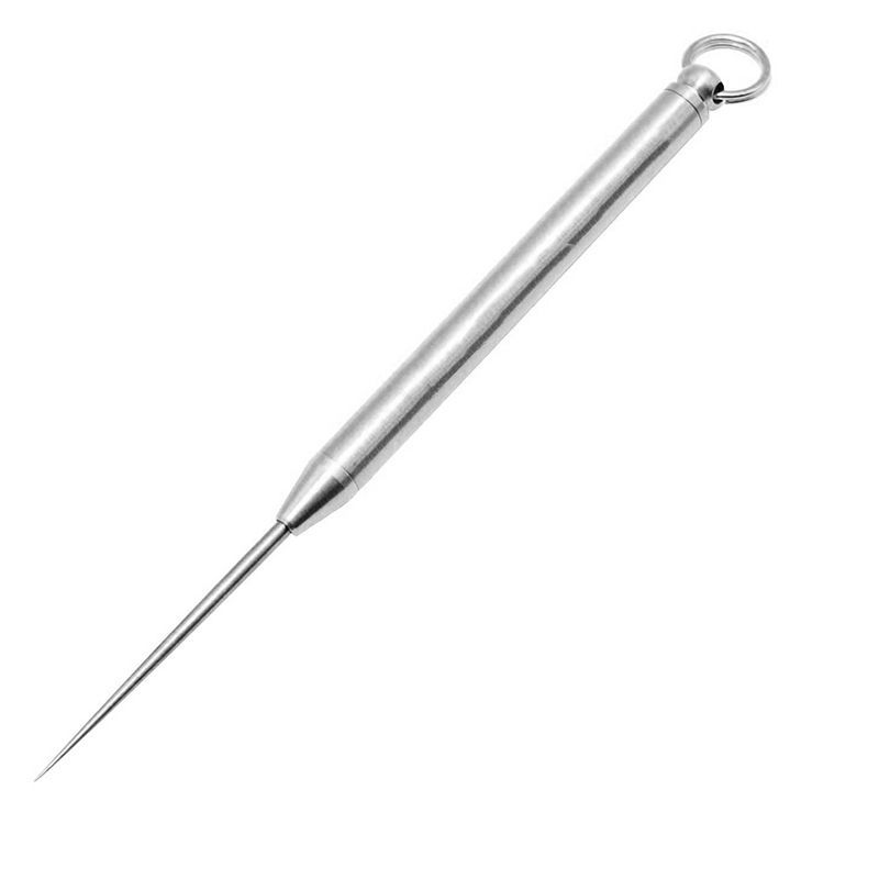 Titanium alloy toothpick, push-pull one-piece high-end toothpick, portable toothpick, multifunctional self-defense tool
