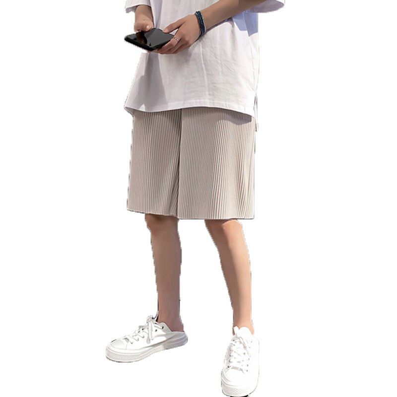 Ice silk shorts for men to wear out in summer thin loose version high street Japanese American Capris new trend ins trend
