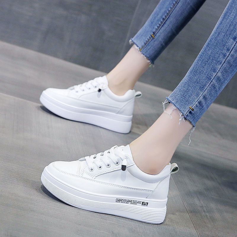 Small white shoes women's mesh panel shoes  spring and summer new versatile thick bottom breathable casual sports flat bottom hollow out single shoes