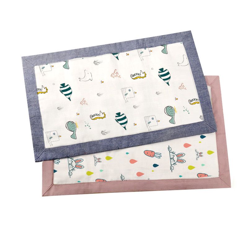儿童枕套婴儿宝宝纯棉纱布幼儿园 荞麦枕专用枕头套夏季透气吸汗