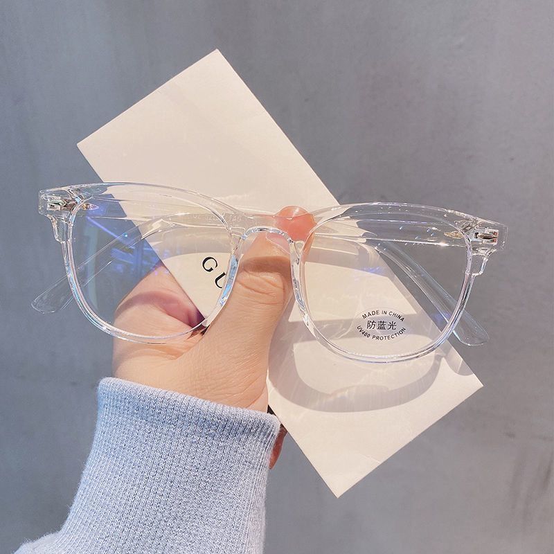 Transparent glasses for women with myopia can be equipped with several degrees of plain facial artifact, large face, thin, net red, Korean version of trendy ins flat lens