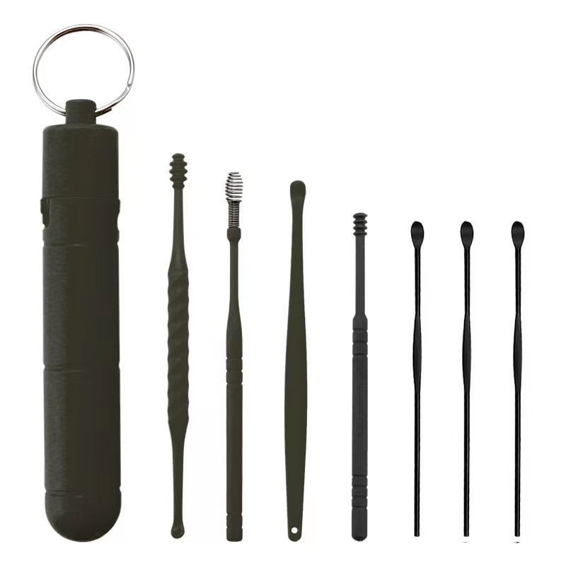 Ear-digging ear-digging ear-digging ear-digging ear-digging ear-digging artifact adult ear-picking tool set cleaning stainless steel 6-piece set