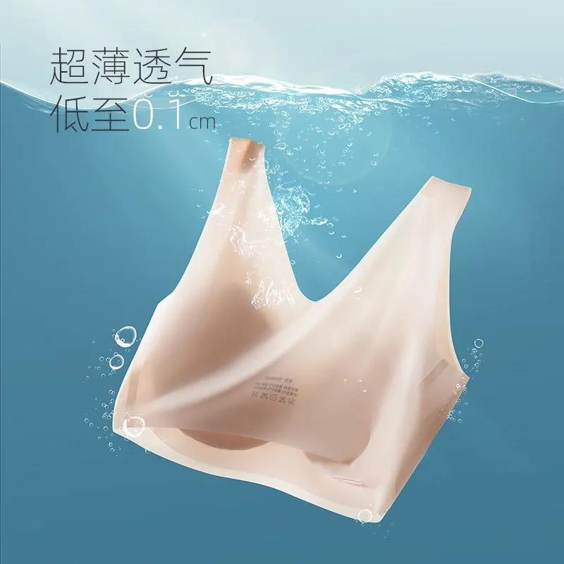 88692-夏季超薄无痕裸感内衣女大胸显小无钢圈防下垂大码文胸背心式胸罩-详情图