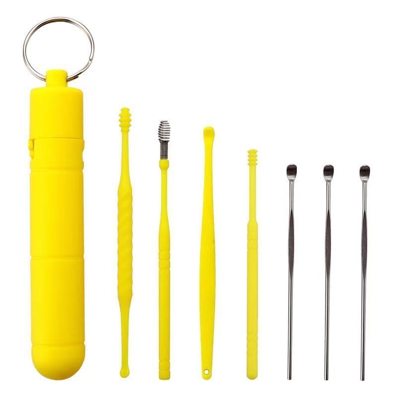 Ear-digging ear-digging ear-digging ear-digging ear-digging ear-digging artifact adult ear-picking tool set cleaning stainless steel 6-piece set