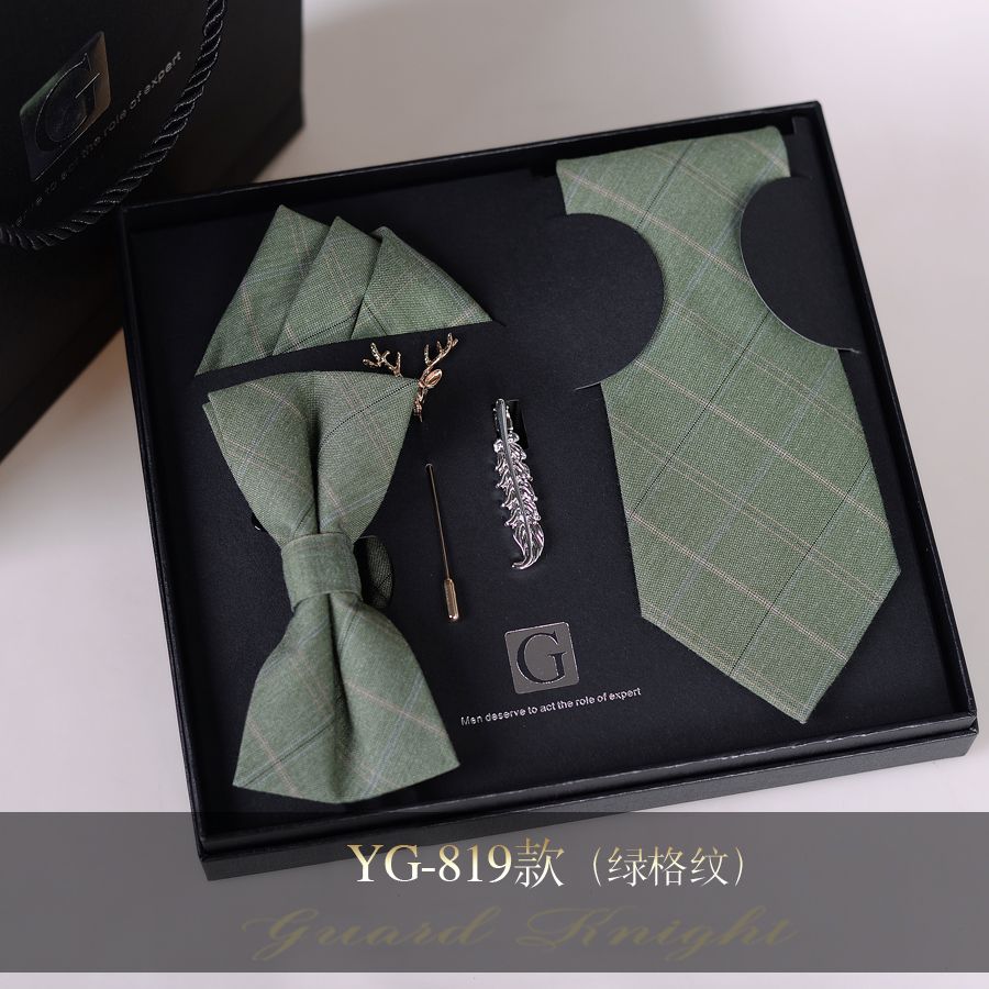 Tie Men's Formal Dress Casual Bow Tie Gift Box Set Groom Wedding Korean Valentine's Day Birthday Gift for Boys