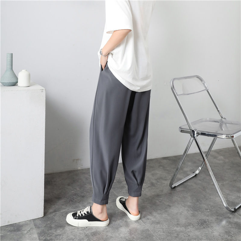 Harlan pants women's summer thin style large size fat mm THIN loose legs thick small nine point casual radish pants fashion