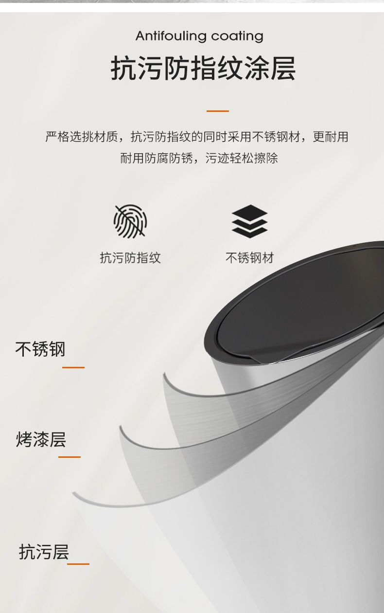 垃圾桶家用客厅简约创意不锈钢轻奢脚踏式卫生间卧室厨房脚踩带盖