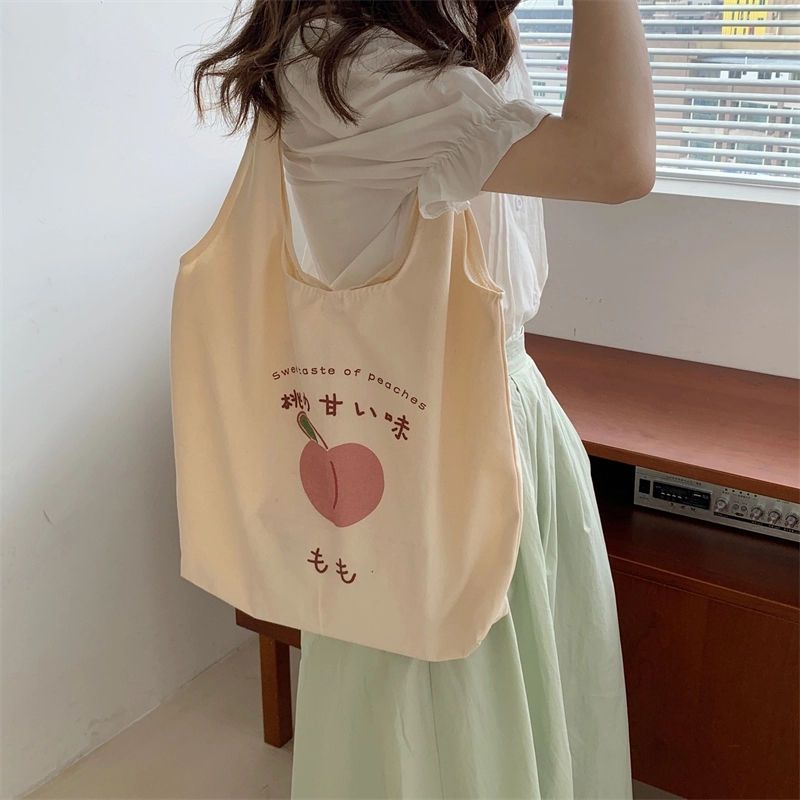 包包女新款女学生韩版帆布包日系甜美可爱单肩包大容量手提袋