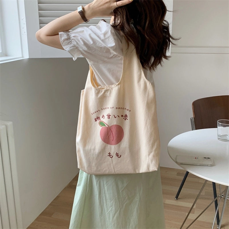 包包女新款女学生韩版帆布包日系甜美可爱单肩包大容量手提袋