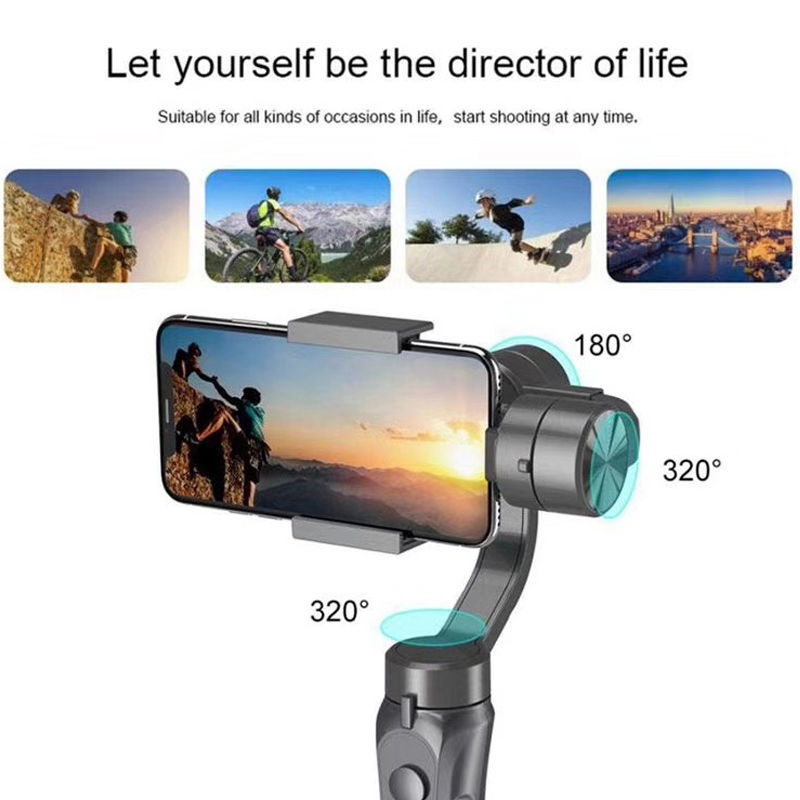 Smart Follow-up Handheld Gimbal F6 Sports Anti-Shake Three-Axis Face Tracking Stabilizer_voghion.com