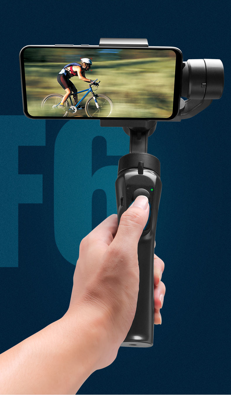Smart Follow-up Handheld Gimbal F6 Sports Anti-Shake Three-Axis Face Tracking Stabilizer_voghion.com