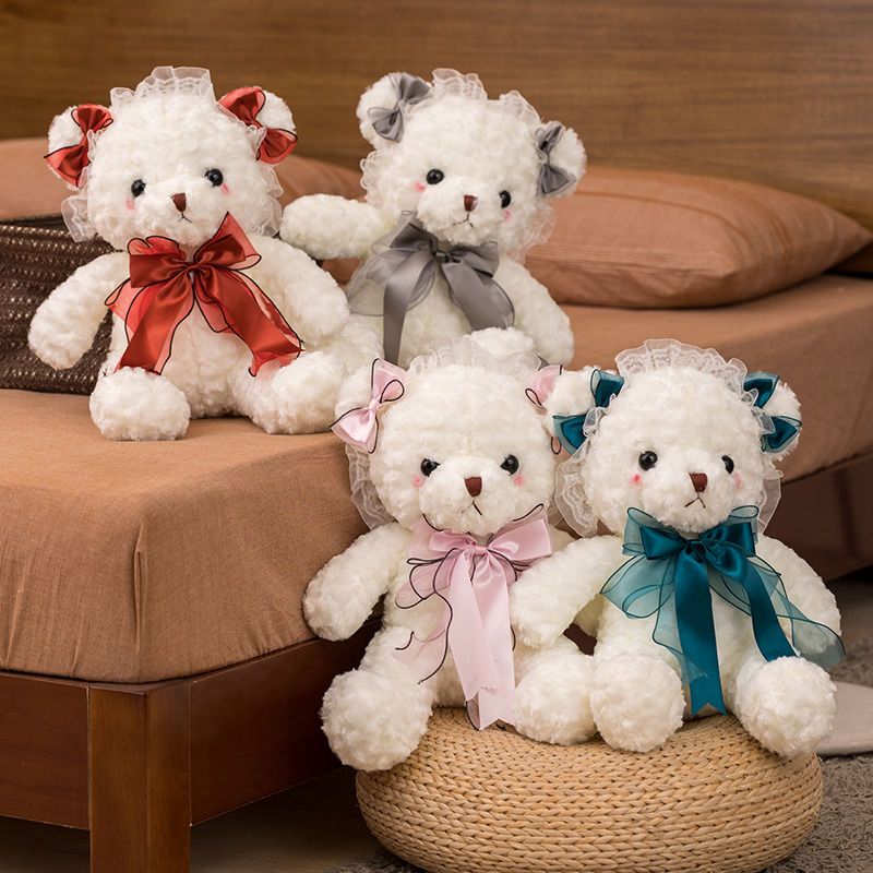 可爱洛丽塔泰迪熊毛绒玩具小熊公仔布娃娃床上陪睡玩偶女生日礼物