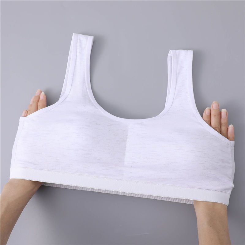 Students puberty development period thin anti-convex girl underwear junior high school students Korean version of the cotton vest bra