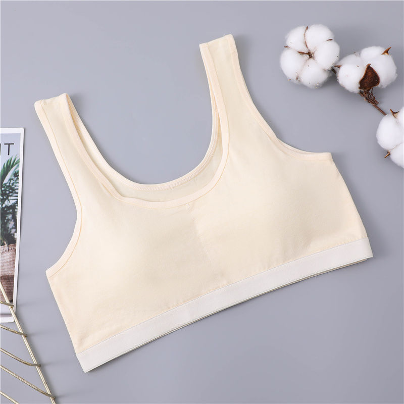 Students puberty development period thin anti-convex girl underwear junior high school students Korean version of the cotton vest bra