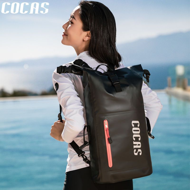 COCAS大容量游泳双肩包男女防水桶包收纳袋户外溯溪健身海边沙滩