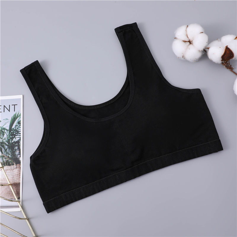 Students puberty development period thin anti-convex girl underwear junior high school students Korean version of the cotton vest bra