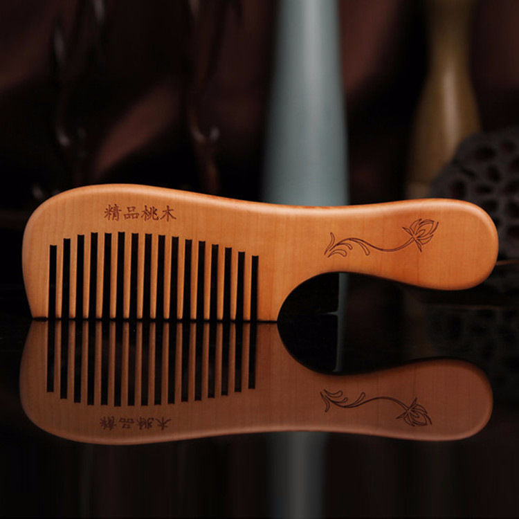 天然桃木梳子家用防男女专用长发便携防小静电脱发按摩头皮梳头发