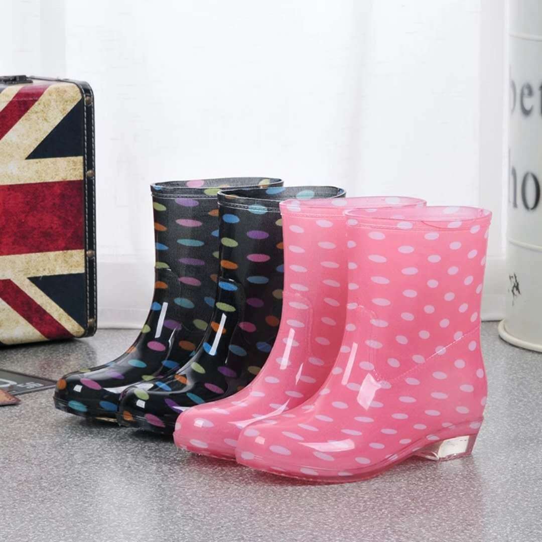 短筒时尚水鞋女年轻中筒雨鞋洋气防水防滑厨房工作耐酸碱保暖雨靴