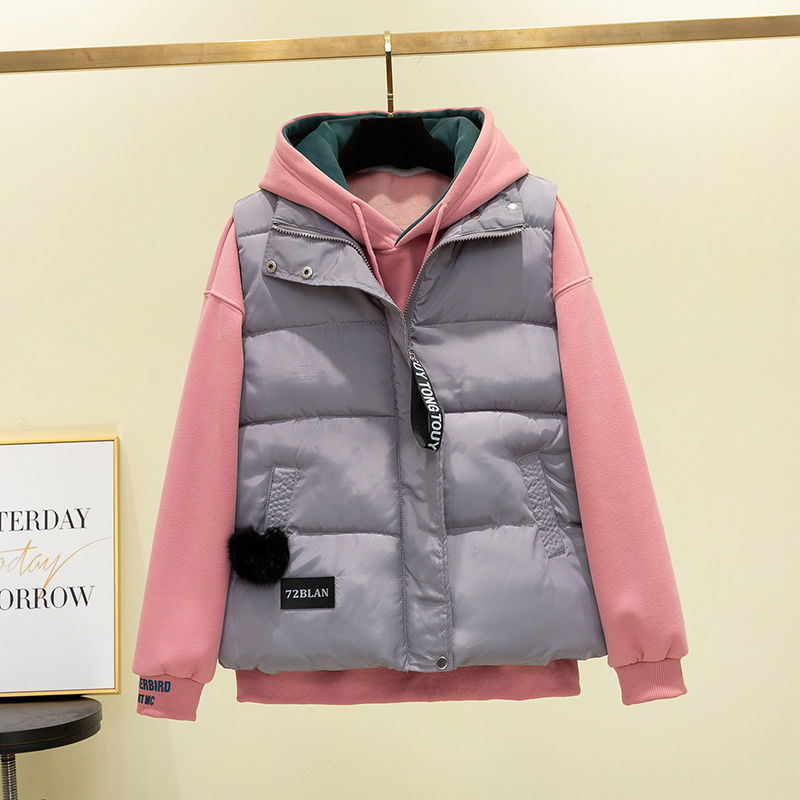 2023秋冬季新款短款棉馬甲女學生韓版青年加厚棉服背心外套馬夾