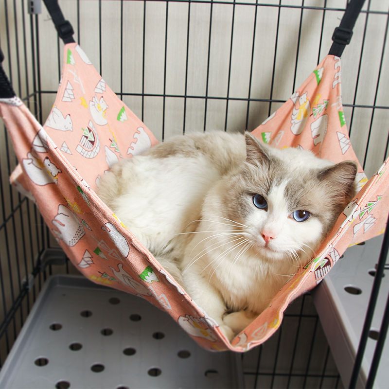 猫吊床猫咪挂窝猫笼子用宠物猫笼垫子悬挂式猫窝吊篮秋千小猫的床