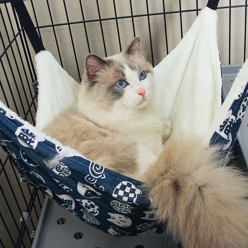 猫吊床猫咪挂窝猫笼子用宠物猫笼垫子悬挂式猫窝吊篮秋千小猫的床