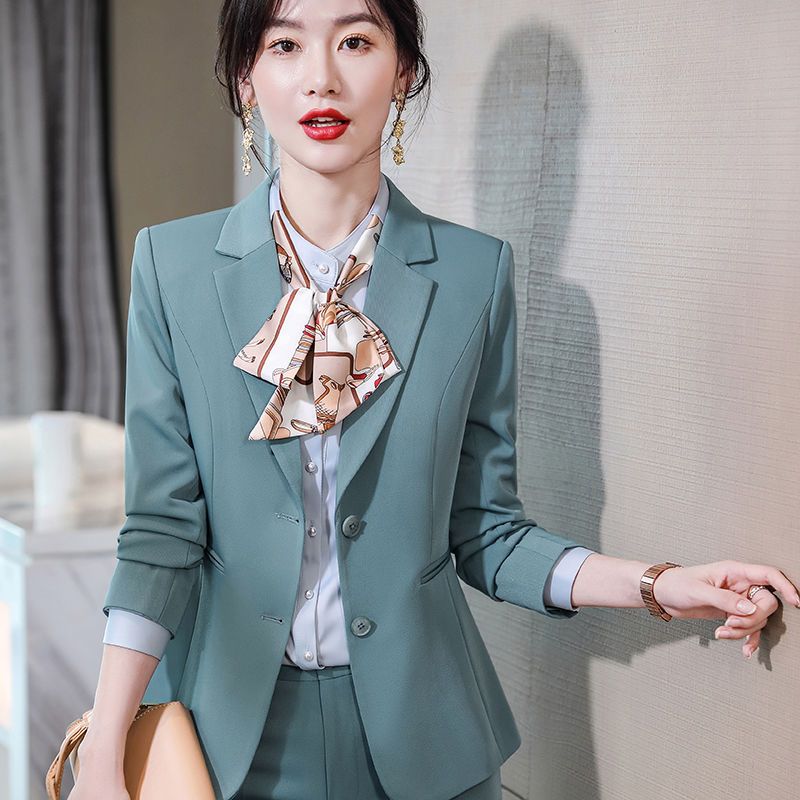Casual professional suit suit women's new fashion temperament small suit jacket college students dress interview overalls