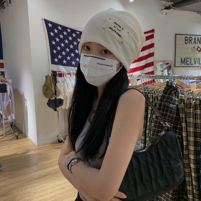 Internet celebrity thin style plain face small pile hat for women summer big head wrap hat trendy headscarf hat to keep warm during confinement