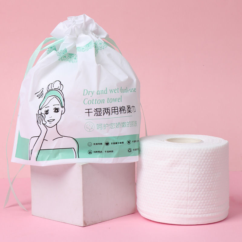 54244-美容院专用洗脸巾一次性纯棉擦脸巾加厚毛巾卷洁面巾卷筒式棉柔巾-详情图