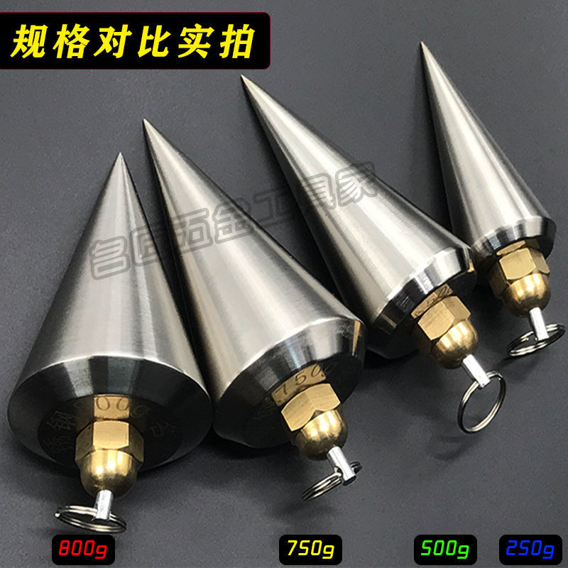 54261-不锈钢吊线锤正品实心吊线坠全钢吊线陀木工工具线板垂直吊锤掉线-详情图