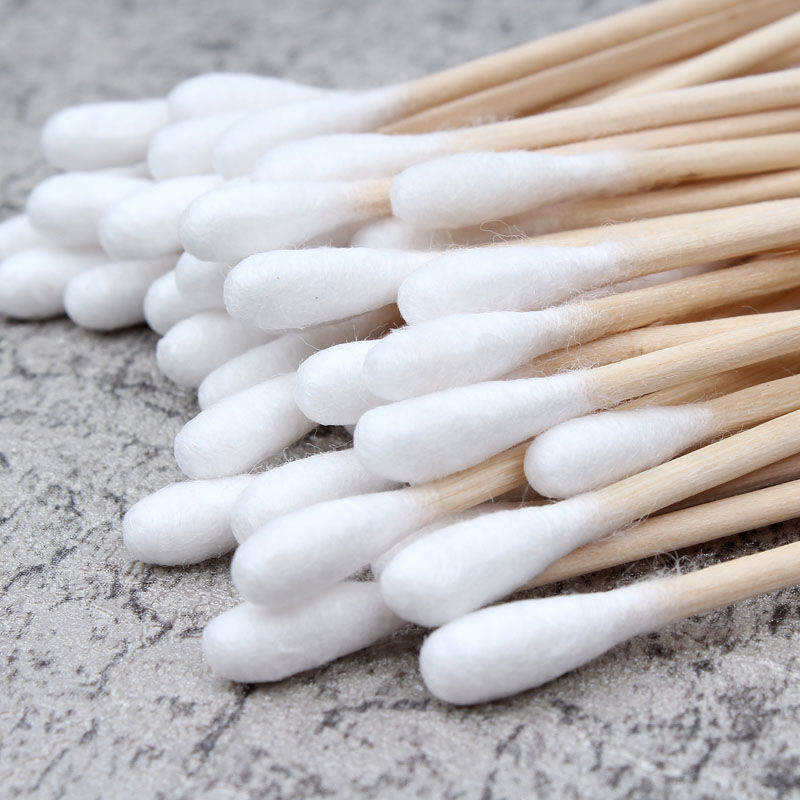 Double-ended disposable wooden stick cotton swab disinfection cotton swab clean hygiene sterile stick baby cotton swab cotton swab