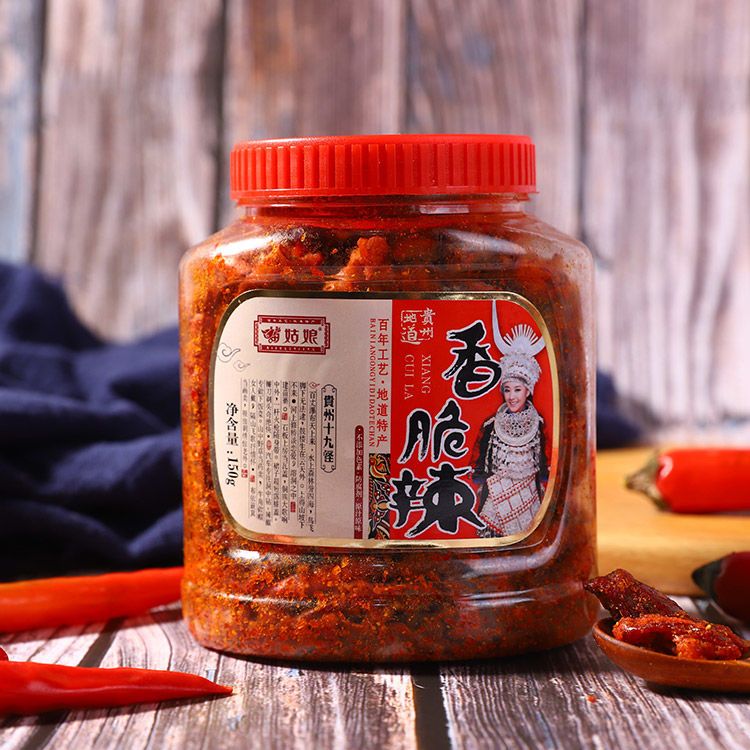 125950-苗姑娘贵州特产香脆辣椒网红零食小吃香辣下饭菜开胃油炸休闲零食-详情图
