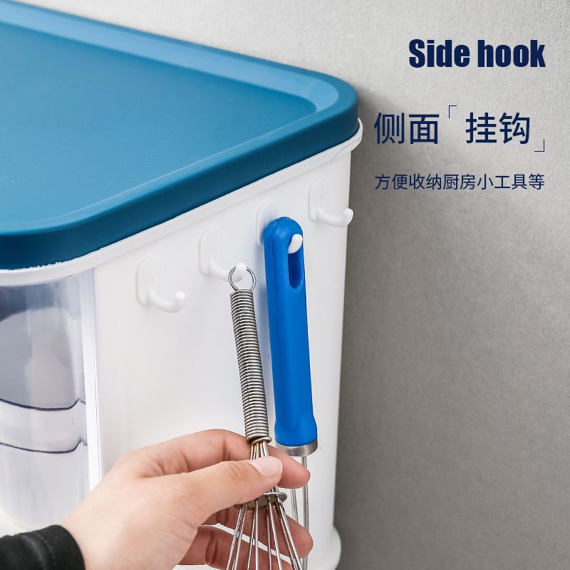 88619-新款家用多功能塑料厨房桌面防尘置物架沥水橱柜碗碟筷餐具收纳盒-详情图